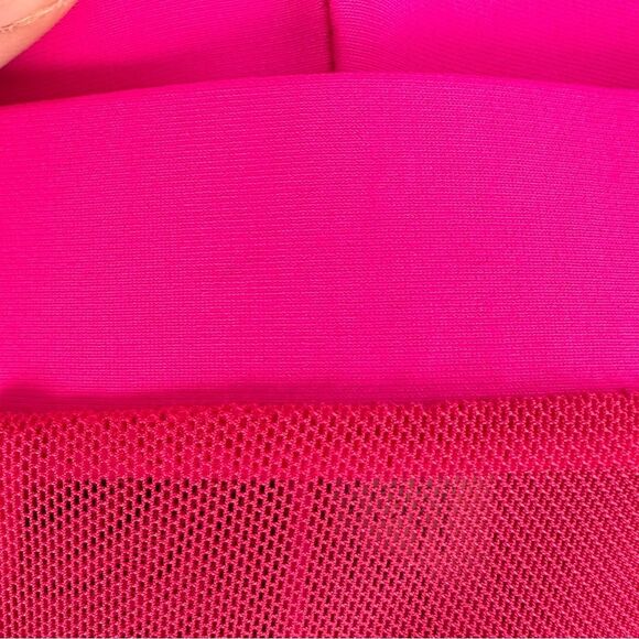 Ruffle Sheer Pants Mesh Beachwear Neon Pink Festival Bikini Cover Up size Medium - Picture 3 of 10